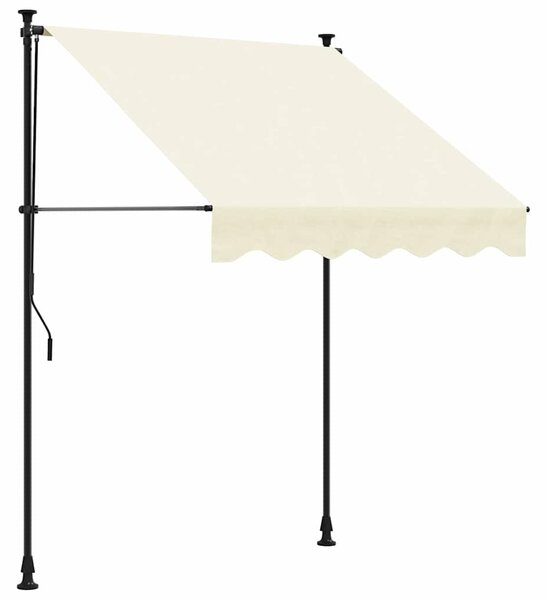 Tenda na uvlačenje krem 200 x 115 cm od tkanine i čelika - Krema / N/A