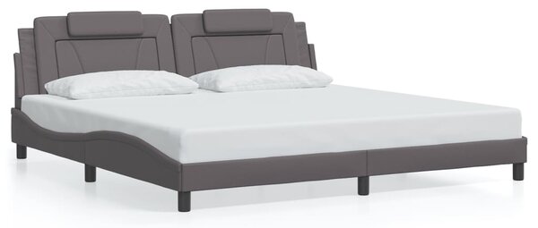 Okvir kreveta Viana s LED-om bez madraca sivi 200 x 200 cm - Siva / 200 x 200 cm