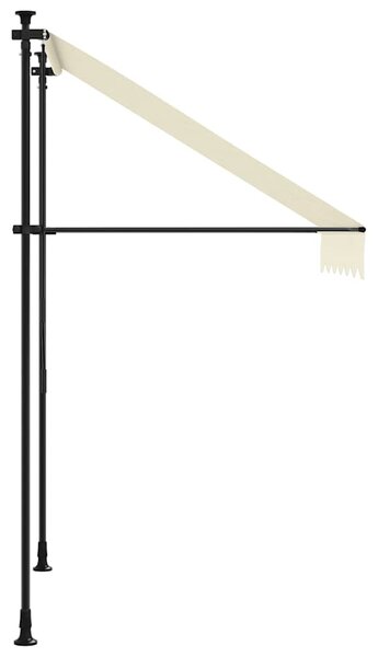 Tenda na uvlačenje krem 200 x 115 cm od tkanine i čelika - Krema / N/A