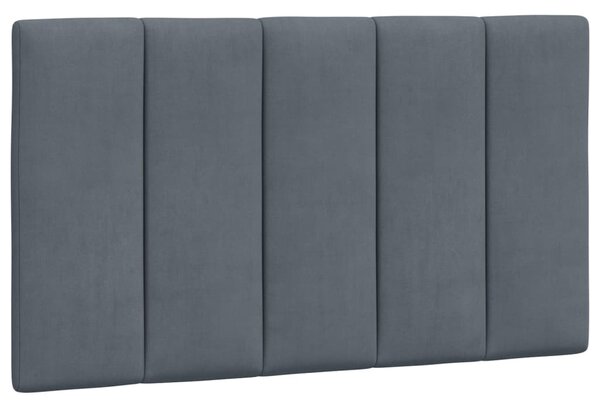 Okvir kreveta s LED-om bez madraca Hanko tamnosivi 80 x 200 cm baršunasti - Siva / 80 x 200 cm
