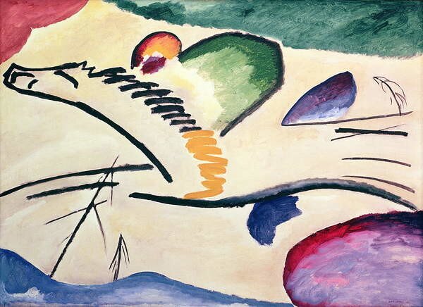 Wassily Kandinsky - Reprodukcija umjetnosti Lyrical, 1911, (40 x 30 cm)