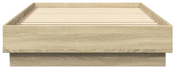 Okvir kreveta s LED svjetlima boja hrasta sonome 90 x 200 cm - Smeđa / 90 x 200 cm