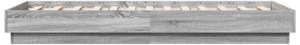 Okvir kreveta s LED svjetlima siva boja hrasta 75 x 190 cm - Siva / 75 x 190 cm