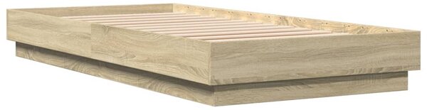 Okvir kreveta s LED svjetlima boja hrasta sonome 90 x 200 cm - Smeđa / 90 x 200 cm