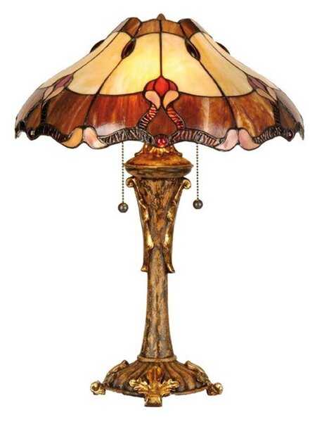 Clayre&Eef Cambria stolna lampa u Tiffany stilu, Višebojno, Dnevni boravak/blagovaonica, Plastika