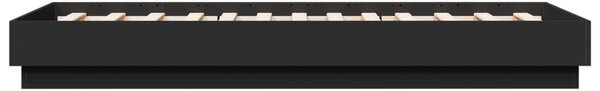 Okvir kreveta s LED svjetlima crni 75 x 190 cm - Crna / 75 x 190 cm