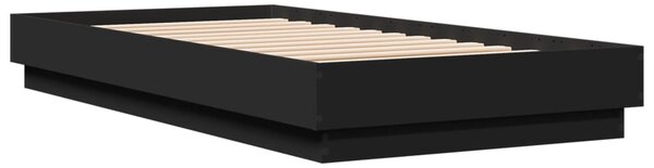 Okvir kreveta s LED svjetlima crni 75 x 190 cm - Crna / 75 x 190 cm