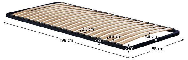 Zondo.hr Podnica od lamela 200x90 cm Kvantobello . 1116376
