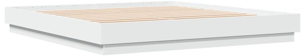 Okvir kreveta s LED svjetlima bijeli 200 x 200 cm - Bijela / 200 x 200 cm