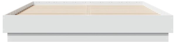 Okvir kreveta s LED svjetlima bijeli 150 x 200 cm - Bijela / 150 x 200 cm