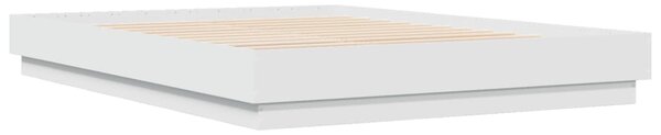 Okvir kreveta s LED svjetlima bijeli 150 x 200 cm - Bijela / 150 x 200 cm