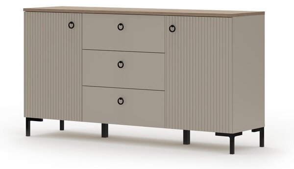 Komoda Demandaron 4 (taupe + hrast silverjack)