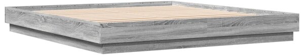 Okvir kreveta boja hrasta 180 x 200 cm od konstruiranog drva - Siva / 180 x 200 cm