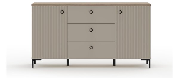 Komoda Demandaron 4 (taupe + hrast silverjack)