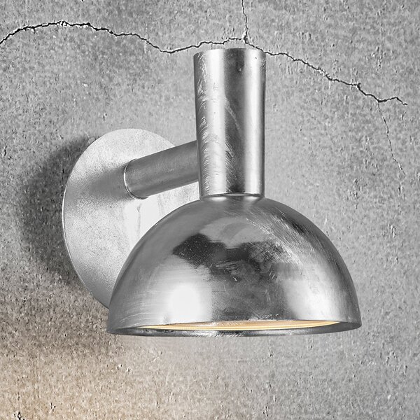 Nordlux Arki vanjska zidna svjetiljka krom otporna na morsku vodu Ø 20 cm, prigušiva, Sivo, Metal