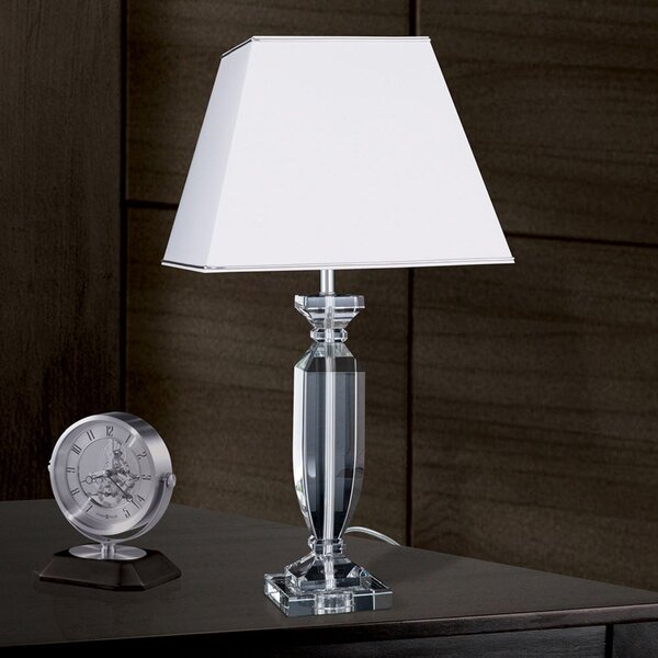 ORION Trofej stolne lampe s kristalnim kromom/bijelom bojom, Bijela, Dnevni boravak/blagovaonica, Kristal
