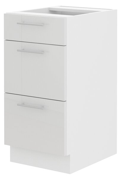 Zondo.hr Donji kuhinjski ormarić- Lavera 40 D 3S BB QUADRO (bijela + bijeli sjaj). 1032336