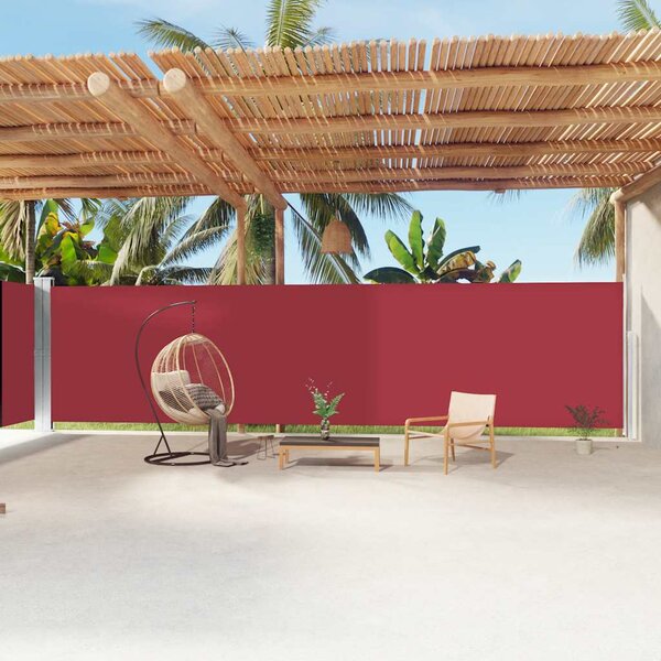 Uvlačiva bočna tenda crvena 200 x 1200 cm - Crvena / 200 x 1200 cm