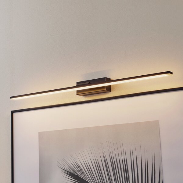 MCJ LED zidna svjetiljka Miroir 80 cm crna 3000K, Crno, kupaonica, Metal