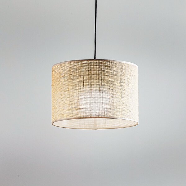 TK Lighting Viseća svjetiljka Juta, jedna žarulja Ø 30 cm, prigušiva, Smeđa / hrđa, Dnevni boravak/blagovaonica, Tkanina / tekstil