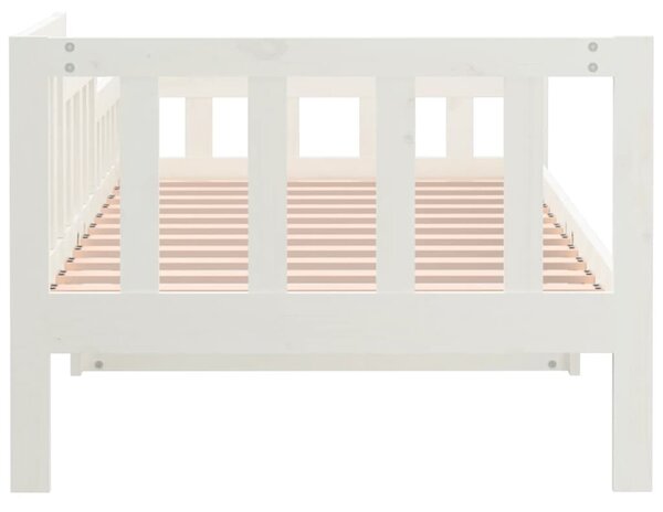 Dnevni krevet bez madraca bijeli 80 x 200 cm masivna borovina - Bijela / 80 x 200 cm