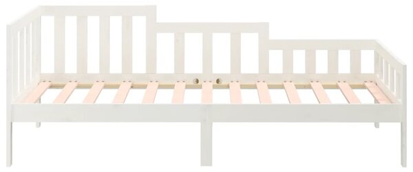 Dnevni krevet bez madraca bijeli 80 x 200 cm masivna borovina - Bijela / 80 x 200 cm