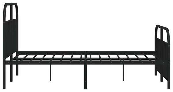Metalni okvir kreveta uzglavlje i podnožje crni 140x200 cm - Crna / 140 x 200 cm