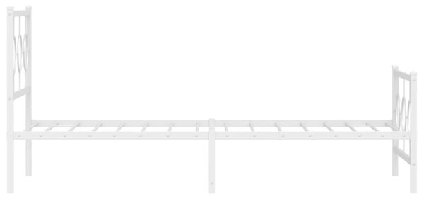 Metalni okvir kreveta uzglavlje i podnožje bijeli 90x190 cm - Bijela / 90 x 190 cm