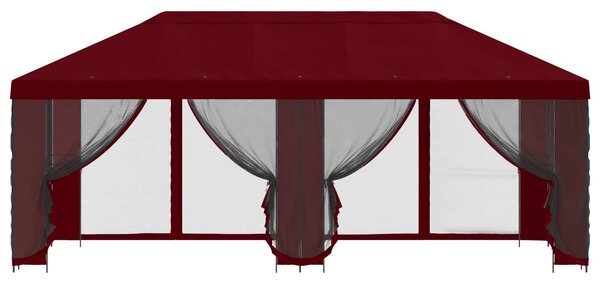 Paviljon s bočnim stranama 6 x 3 m Tamno crvena - Bordo / 6 x 3 m