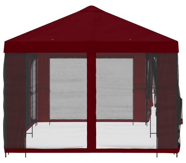 Paviljon s bočnim stranama 6 x 3 m Tamno crvena - Bordo / 6 x 3 m