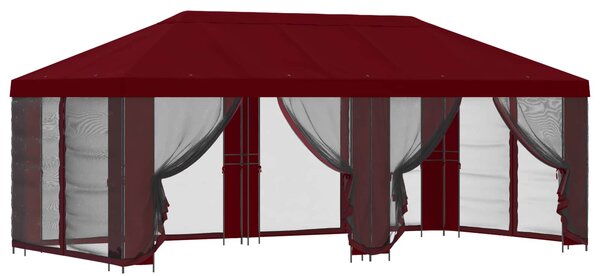 Paviljon s bočnim stranama 6 x 3 m Tamno crvena - Bordo / 6 x 3 m