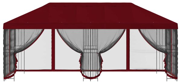 Paviljon s bočnim stranama 6 x 3 m Tamno crvena - Bordo / 6 x 3 m