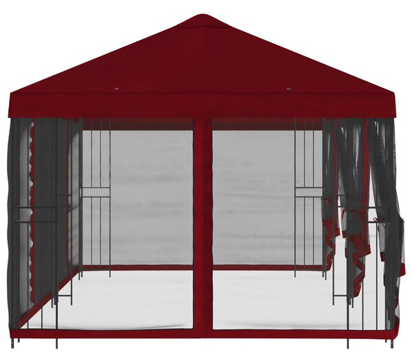 Paviljon s bočnim stranama 6 x 3 m Tamno crvena - Bordo / 6 x 3 m
