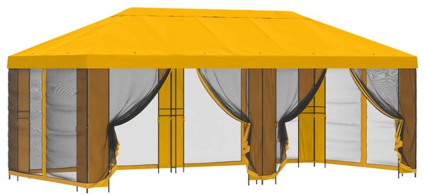Paviljon s bočnim stranama 6 x 3 m Žuta Poliester i čelik 190 - Žuta / 6 x 3 m
