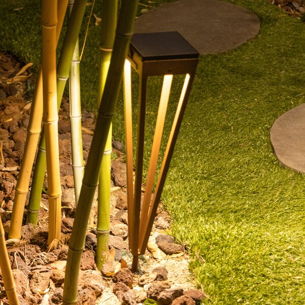Les Jardins LED solarna lampa Tinka, visina 52 cm, corten, Smeđa / hrđa, Metal, Vanjski reflektor/šiljak za tlo