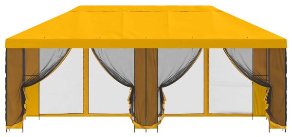 Paviljon s bočnim stranama 6 x 3 m Žuta Poliester i čelik 190 - Žuta / 6 x 3 m
