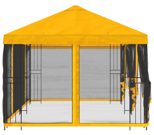 Paviljon s bočnim stranama 6 x 3 m Žuta Poliester i čelik 190 - Žuta / 6 x 3 m