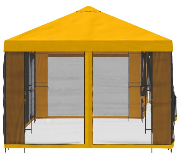 Paviljon s bočnim stranama 6 x 3 m Žuta Poliester i čelik 190 - Žuta / 6 x 3 m