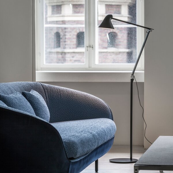 Podne Lampa Louis Poulsen, NJP, prigušiv, Crno, Dnevna soba, Metal, Dizajn