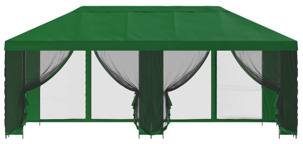 Paviljon s bočnim stranama 6 x 3 m Zelena Poliester i čelik 190 - Zelena / 6 x 3 m