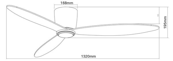 Beacon Lighting Stropni ventilator Airfusion Radar, bijeli, Ø 132 cm, tih, Bijela, Dnevni boravak/blagovaonica, Drvo