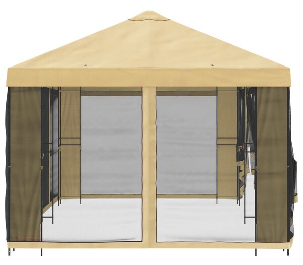 Paviljon s bočnim stranama 6 x 3 m Krem Poliester i čelik 190 - Krem / 6 x 3 m