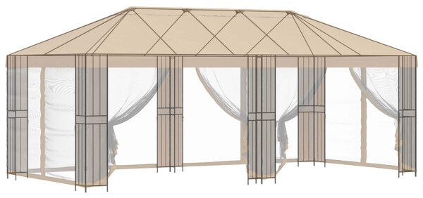 Okvir za gazebo 6 x 3 m Crna Čelik - Crna / 6 x 3 m