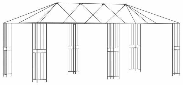 Okvir za gazebo 6 x 3 m Crna Čelik - Crna / 6 x 3 m