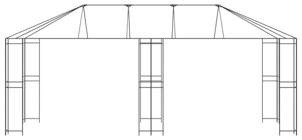 Okvir za gazebo 6 x 3 m Crna Čelik - Crna / 6 x 3 m