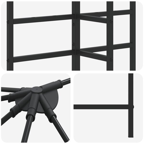 Okvir za gazebo 6 x 3 m Crna Čelik - Crna / 6 x 3 m