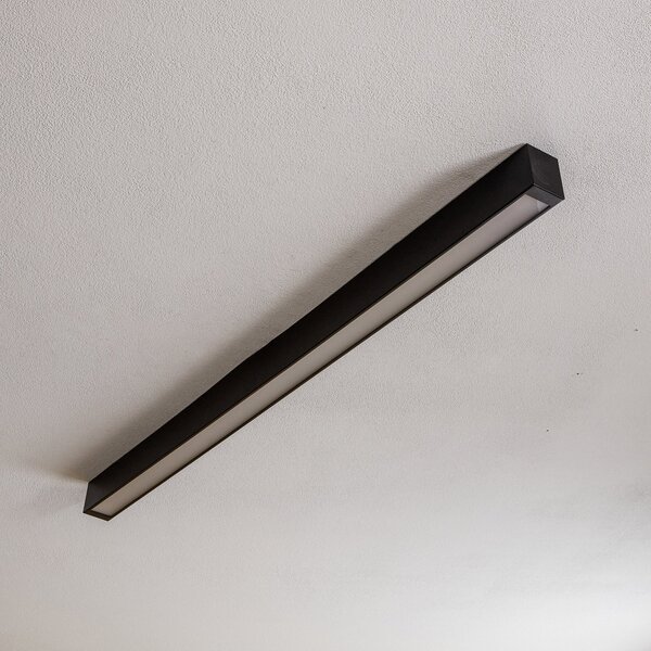 Nowodvorski Lighting Stropna lampa ravna crna 122 cm, Crno, Dnevni boravak/blagovaonica, Metal