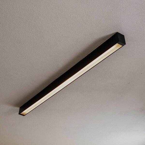Nowodvorski Lighting Stropna lampa ravna crna 122 cm, Crno, Dnevni boravak/blagovaonica, Metal
