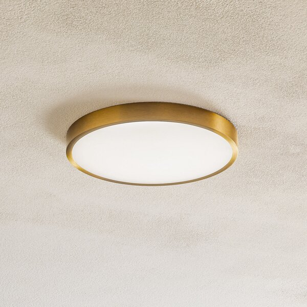 ORION Bully LED stropna svjetiljka s izgledom patine, Ø 24 cm, Zlato / mjed, Dnevni boravak/blagovaonica, Metal