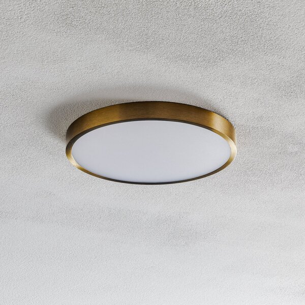 ORION Bully LED stropna svjetiljka s izgledom patine, Ø 24 cm, Zlato / mjed, Dnevni boravak/blagovaonica, Metal